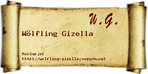 Wölfling Gizella névjegykártya