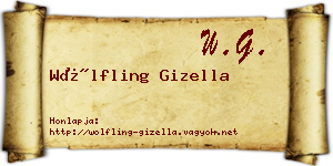 Wölfling Gizella névjegykártya