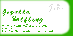 gizella wolfling business card